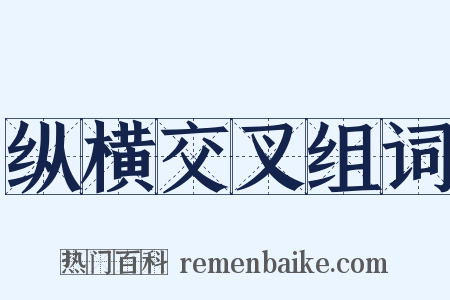 纵横交叉组词是什么意思的图片